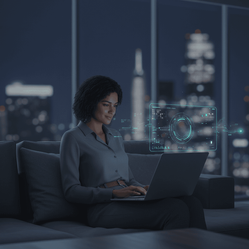 Hero image showing a team collaborating on a technology project.